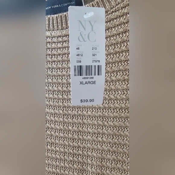 New York & Company Tan Long Sweater XL NEW - Picture 4 of 6